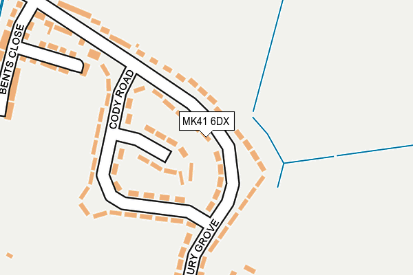 MK41 6DX map - OS OpenMap – Local (Ordnance Survey) MK41 6DX map - OS OpenMap – Local (Ordnance Survey)