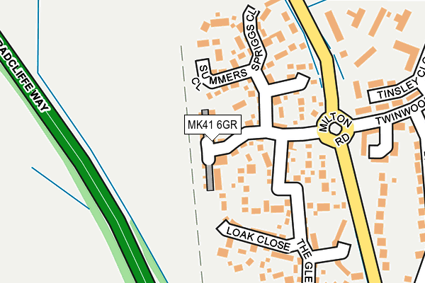 MK41 6GR map - OS OpenMap – Local (Ordnance Survey) MK41 6GR map - OS OpenMap – Local (Ordnance Survey)