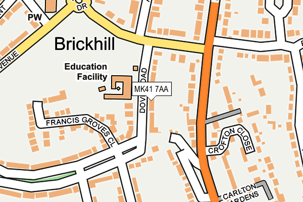 MK41 7AA map - OS OpenMap – Local (Ordnance Survey) MK41 7AA map - OS OpenMap – Local (Ordnance Survey)