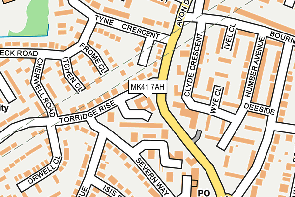 MK41 7AH map - OS OpenMap – Local (Ordnance Survey) MK41 7AH map - OS OpenMap – Local (Ordnance Survey)