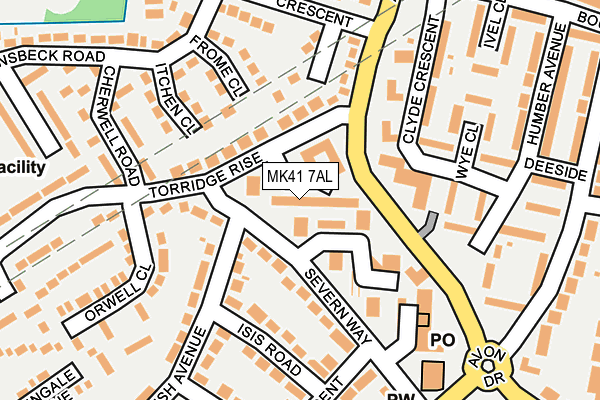 MK41 7AL map - OS OpenMap – Local (Ordnance Survey) MK41 7AL map - OS OpenMap – Local (Ordnance Survey)