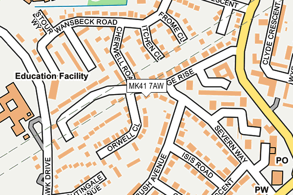 MK41 7AW map - OS OpenMap – Local (Ordnance Survey) MK41 7AW map - OS OpenMap – Local (Ordnance Survey)