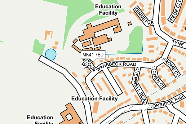 MK41 7BD map - OS OpenMap – Local (Ordnance Survey) MK41 7BD map - OS OpenMap – Local (Ordnance Survey)