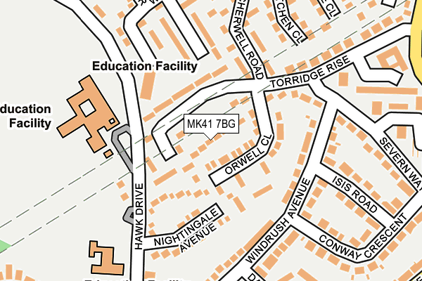 MK41 7BG map - OS OpenMap – Local (Ordnance Survey) MK41 7BG map - OS OpenMap – Local (Ordnance Survey)