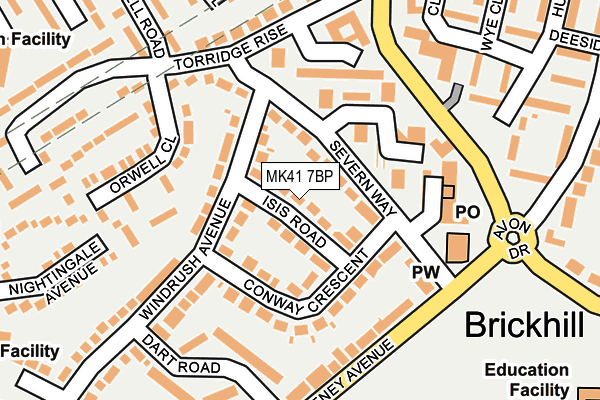 MK41 7BP map - OS OpenMap – Local (Ordnance Survey) MK41 7BP map - OS OpenMap – Local (Ordnance Survey)