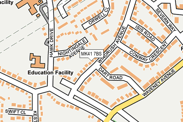 MK41 7BS map - OS OpenMap – Local (Ordnance Survey) MK41 7BS map - OS OpenMap – Local (Ordnance Survey)