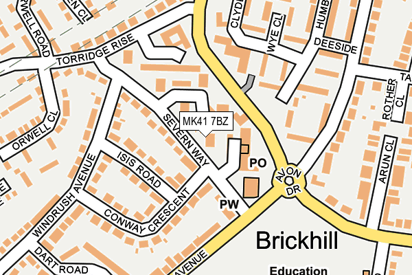 MK41 7BZ map - OS OpenMap – Local (Ordnance Survey) MK41 7BZ map - OS OpenMap – Local (Ordnance Survey)