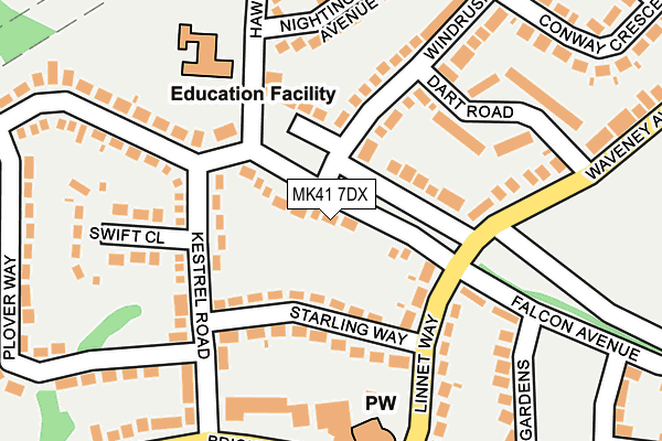 MK41 7DX map - OS OpenMap – Local (Ordnance Survey) MK41 7DX map - OS OpenMap – Local (Ordnance Survey)