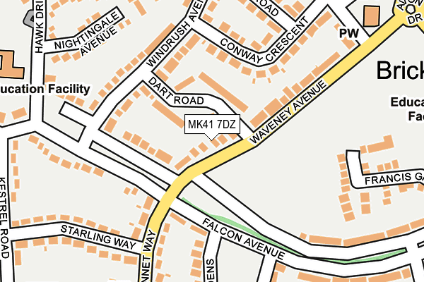 MK41 7DZ map - OS OpenMap – Local (Ordnance Survey) MK41 7DZ map - OS OpenMap – Local (Ordnance Survey)