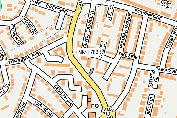 MK41 7FB map - OS OpenMap – Local (Ordnance Survey) MK41 7FB map - OS OpenMap – Local (Ordnance Survey)