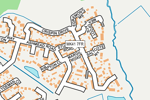 MK41 7FR map - OS OpenMap – Local (Ordnance Survey) MK41 7FR map - OS OpenMap – Local (Ordnance Survey)