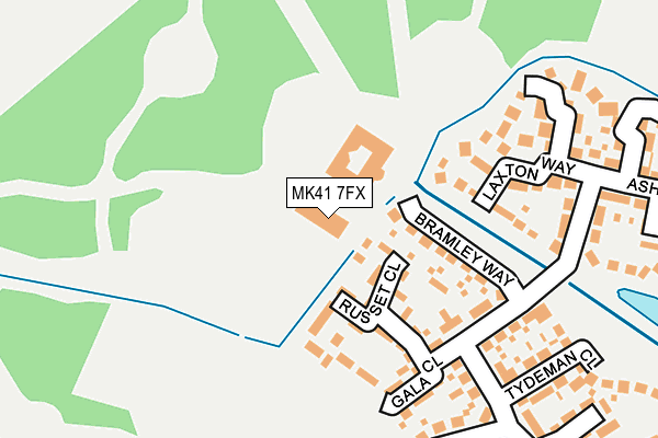 MK41 7FX map - OS OpenMap – Local (Ordnance Survey) MK41 7FX map - OS OpenMap – Local (Ordnance Survey)