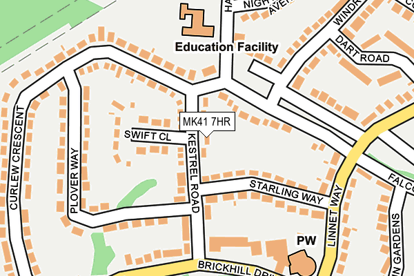 MK41 7HR map - OS OpenMap – Local (Ordnance Survey) MK41 7HR map - OS OpenMap – Local (Ordnance Survey)