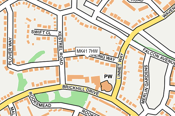 MK41 7HW map - OS OpenMap – Local (Ordnance Survey) MK41 7HW map - OS OpenMap – Local (Ordnance Survey)