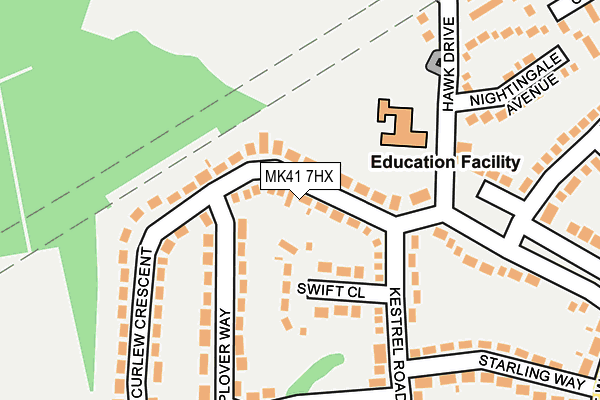 MK41 7HX map - OS OpenMap – Local (Ordnance Survey) MK41 7HX map - OS OpenMap – Local (Ordnance Survey)