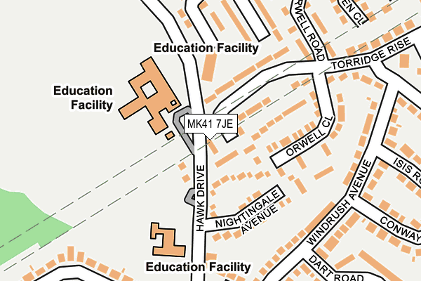 MK41 7JE map - OS OpenMap – Local (Ordnance Survey) MK41 7JE map - OS OpenMap – Local (Ordnance Survey)