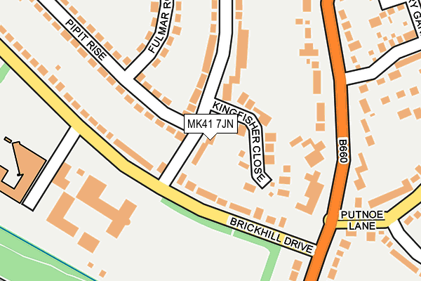 MK41 7JN map - OS OpenMap – Local (Ordnance Survey) MK41 7JN map - OS OpenMap – Local (Ordnance Survey)