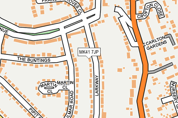 MK41 7JP map - OS OpenMap – Local (Ordnance Survey) MK41 7JP map - OS OpenMap – Local (Ordnance Survey)