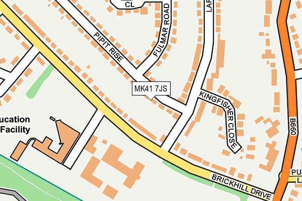 MK41 7JS map - OS OpenMap – Local (Ordnance Survey) MK41 7JS map - OS OpenMap – Local (Ordnance Survey)