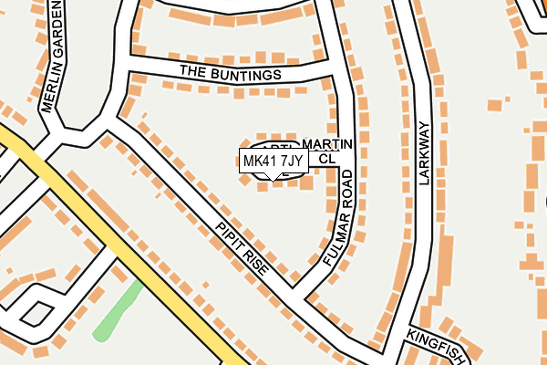 MK41 7JY map - OS OpenMap – Local (Ordnance Survey) MK41 7JY map - OS OpenMap – Local (Ordnance Survey)
