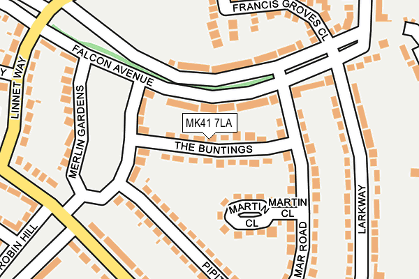 MK41 7LA map - OS OpenMap – Local (Ordnance Survey) MK41 7LA map - OS OpenMap – Local (Ordnance Survey)