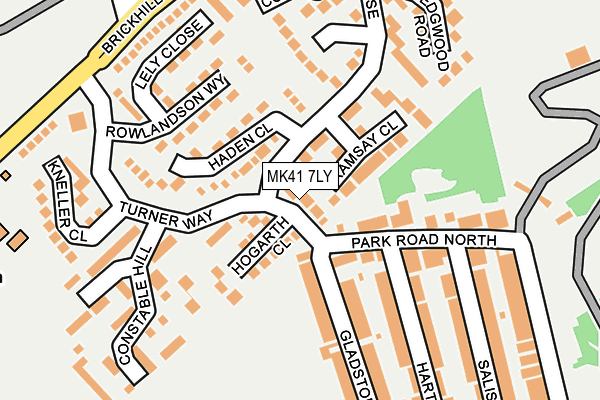 MK41 7LY map - OS OpenMap – Local (Ordnance Survey) MK41 7LY map - OS OpenMap – Local (Ordnance Survey)