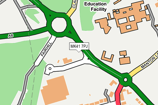 MK41 7PJ map - OS OpenMap – Local (Ordnance Survey) MK41 7PJ map - OS OpenMap – Local (Ordnance Survey)