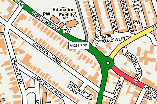 MK41 7PP map - OS OpenMap – Local (Ordnance Survey)