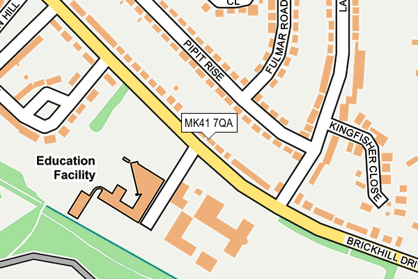 MK41 7QA map - OS OpenMap – Local (Ordnance Survey)