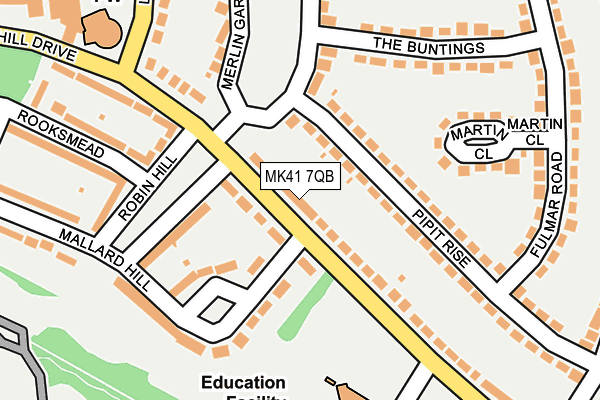 MK41 7QB map - OS OpenMap – Local (Ordnance Survey) MK41 7QB map - OS OpenMap – Local (Ordnance Survey)