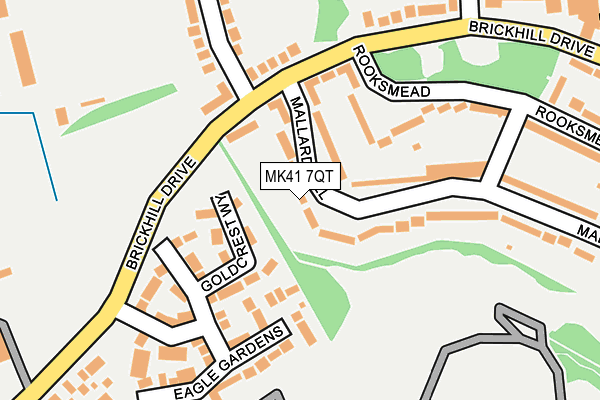 MK41 7QT map - OS OpenMap – Local (Ordnance Survey)