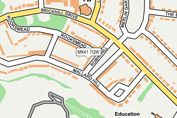 MK41 7QW map - OS OpenMap – Local (Ordnance Survey) MK41 7QW map - OS OpenMap – Local (Ordnance Survey)