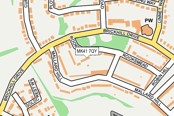 MK41 7QY map - OS OpenMap – Local (Ordnance Survey) MK41 7QY map - OS OpenMap – Local (Ordnance Survey)