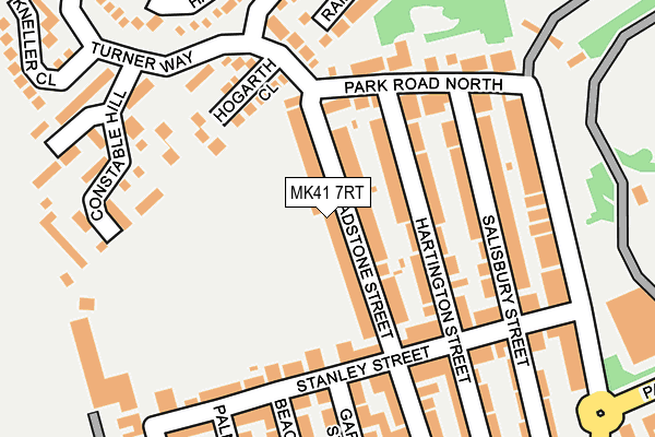 MK41 7RT map - OS OpenMap – Local (Ordnance Survey)