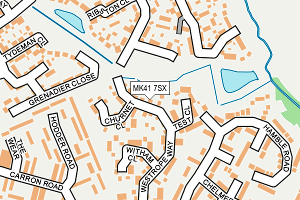 MK41 7SX map - OS OpenMap – Local (Ordnance Survey) MK41 7SX map - OS OpenMap – Local (Ordnance Survey)