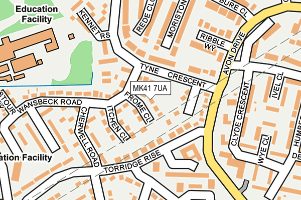 MK41 7UA map - OS OpenMap – Local (Ordnance Survey) MK41 7UA map - OS OpenMap – Local (Ordnance Survey)