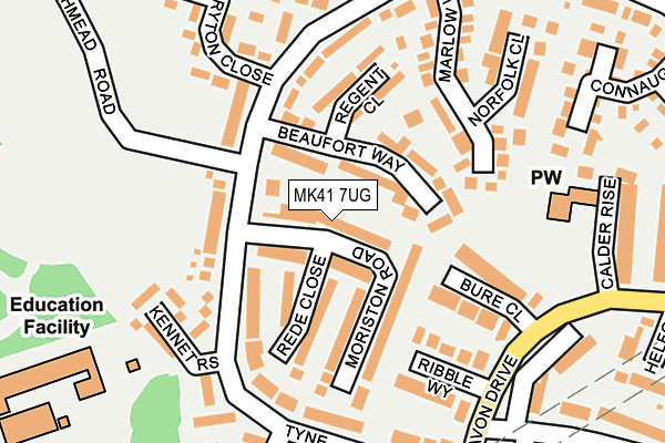MK41 7UG map - OS OpenMap – Local (Ordnance Survey) MK41 7UG map - OS OpenMap – Local (Ordnance Survey)