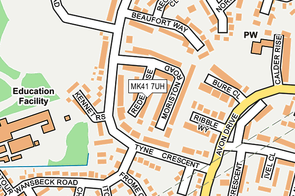 MK41 7UH map - OS OpenMap – Local (Ordnance Survey) MK41 7UH map - OS OpenMap – Local (Ordnance Survey)