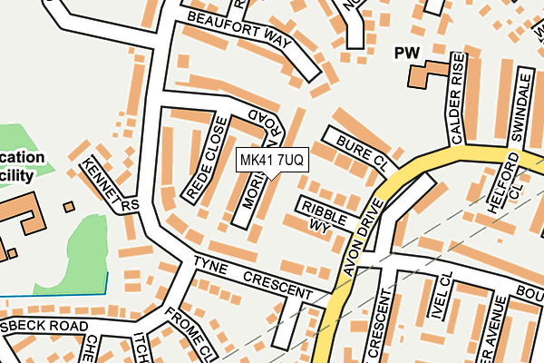 MK41 7UQ map - OS OpenMap – Local (Ordnance Survey) MK41 7UQ map - OS OpenMap – Local (Ordnance Survey)