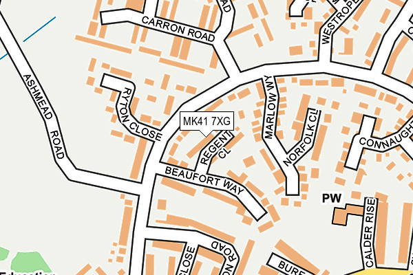 MK41 7XG map - OS OpenMap – Local (Ordnance Survey) MK41 7XG map - OS OpenMap – Local (Ordnance Survey)