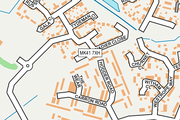 MK41 7XH map - OS OpenMap – Local (Ordnance Survey) MK41 7XH map - OS OpenMap – Local (Ordnance Survey)