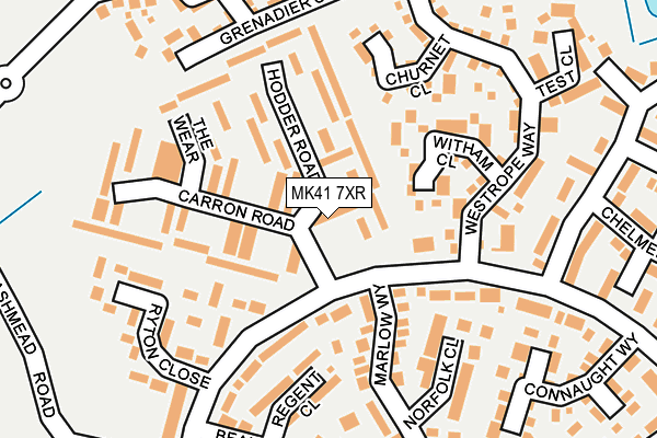 MK41 7XR map - OS OpenMap – Local (Ordnance Survey) MK41 7XR map - OS OpenMap – Local (Ordnance Survey)