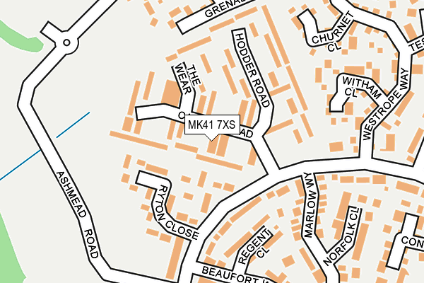 MK41 7XS map - OS OpenMap – Local (Ordnance Survey) MK41 7XS map - OS OpenMap – Local (Ordnance Survey)