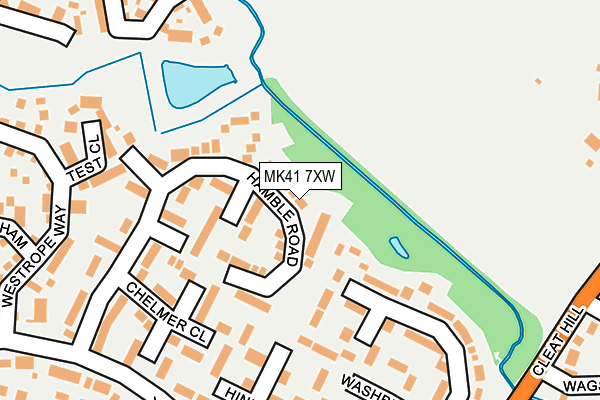 MK41 7XW map - OS OpenMap – Local (Ordnance Survey) MK41 7XW map - OS OpenMap – Local (Ordnance Survey)