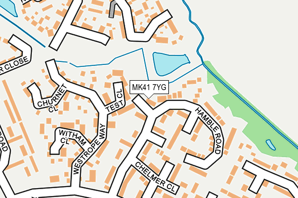 MK41 7YG map - OS OpenMap – Local (Ordnance Survey) MK41 7YG map - OS OpenMap – Local (Ordnance Survey)