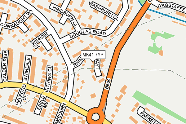 MK41 7YP map - OS OpenMap – Local (Ordnance Survey) MK41 7YP map - OS OpenMap – Local (Ordnance Survey)