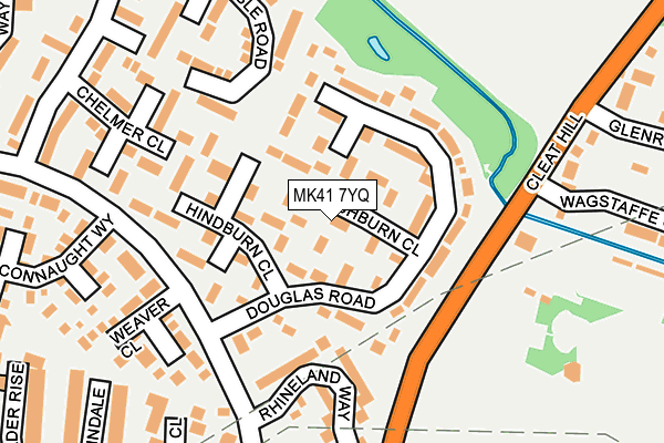 MK41 7YQ map - OS OpenMap – Local (Ordnance Survey) MK41 7YQ map - OS OpenMap – Local (Ordnance Survey)