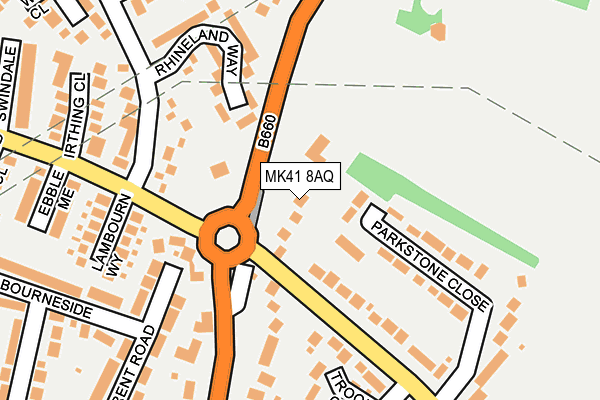 MK41 8AQ map - OS OpenMap – Local (Ordnance Survey) MK41 8AQ map - OS OpenMap – Local (Ordnance Survey)