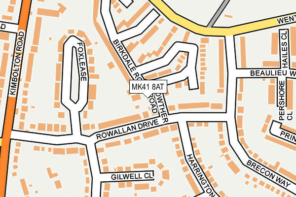 MK41 8AT map - OS OpenMap – Local (Ordnance Survey) MK41 8AT map - OS OpenMap – Local (Ordnance Survey)