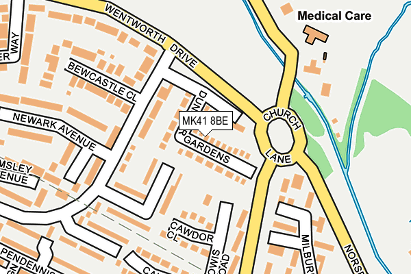 MK41 8BE map - OS OpenMap – Local (Ordnance Survey) MK41 8BE map - OS OpenMap – Local (Ordnance Survey)